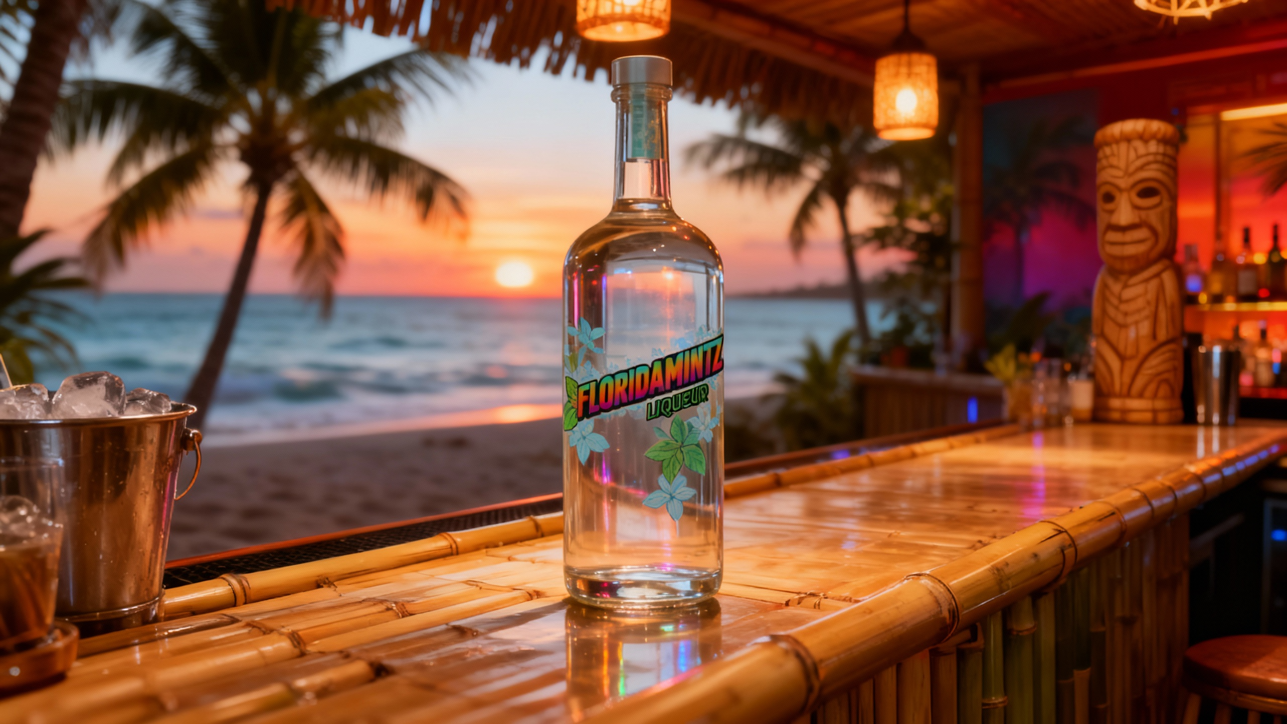 Floridamintz Liqueur bottle - Florida energy in a bottle