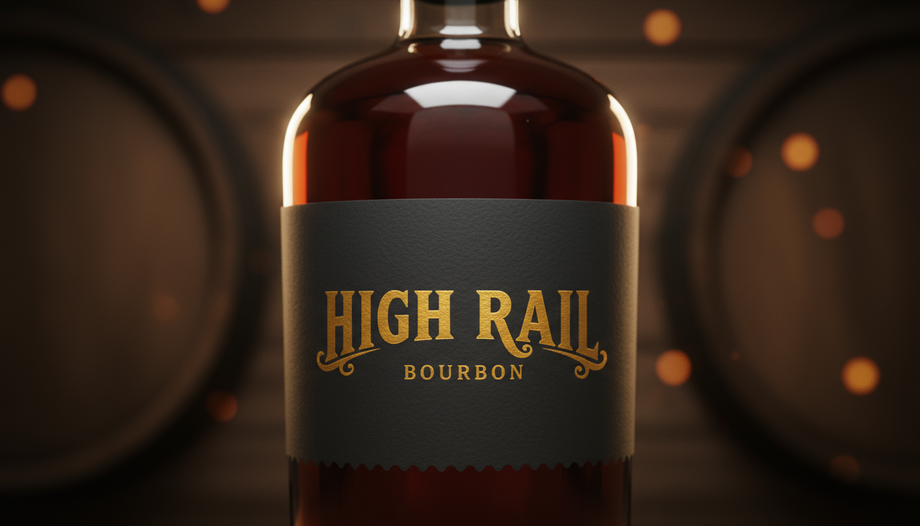 High Rail Bourbon bottle - Railroad heritage bourbon