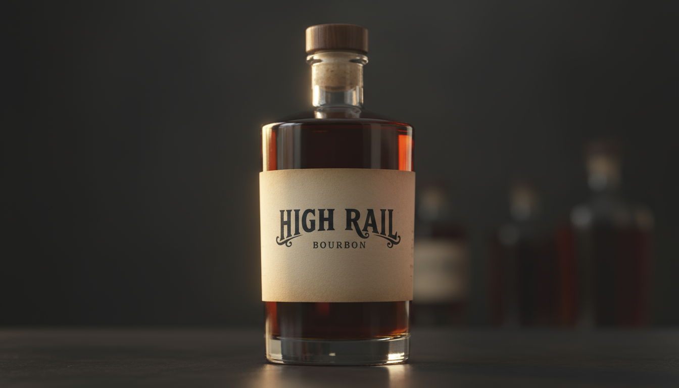 High Rail Bourbon bottle - Industrial Americana bourbon